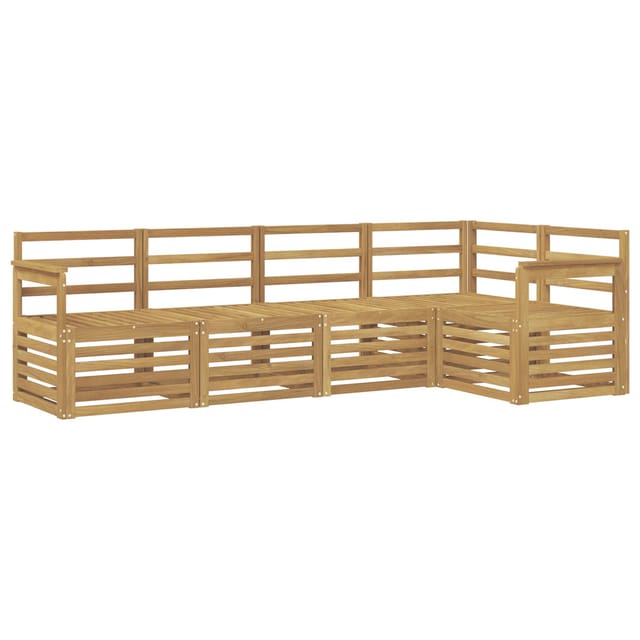 vidaXL Outdoor-Sofagarnitur 5-Tlg Weiß 247 x 128,5 x 73 cm 3391819