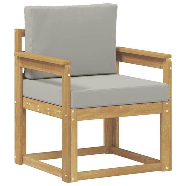 vidaXL 2 Stück Outdoor-Sofagarnitur Polyester Weiß und Hellgrau 3438965