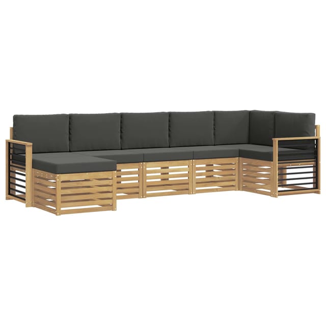 vidaXL Outdoor-Sofagarnitur 7-Tlg Weiß und Anthrazit 3392207
