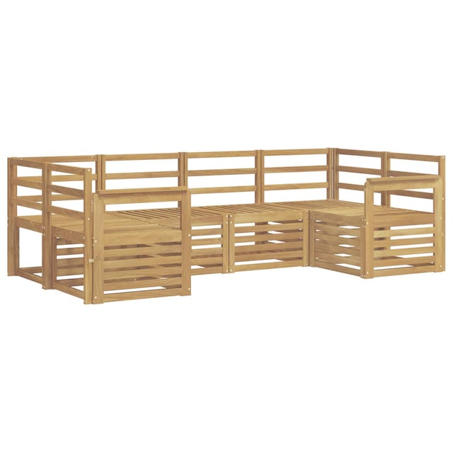 vidaXL Outdoor-Sofagarnitur 6-Tlg Weiß 245 x 128,5 x 73 cm 3392379