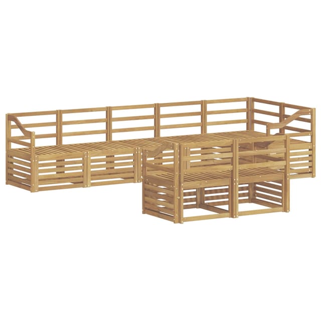 vidaXL Outdoor-Sofagarnitur 8-Tlg Weiß 304 x 126,5 x 73 cm 3392049