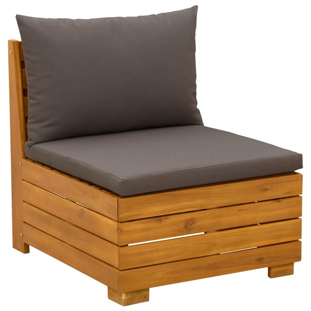 vidaXL Garten Mittelssofa Massivholz Akazie Braun 42022436