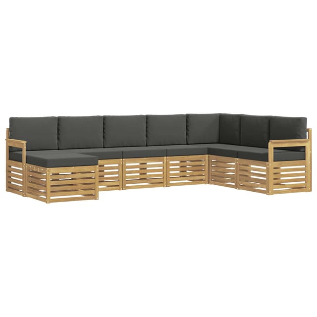vidaXL Outdoor-Sofagarnitur 8-Tlg Weiß und Anthrazit 3392302