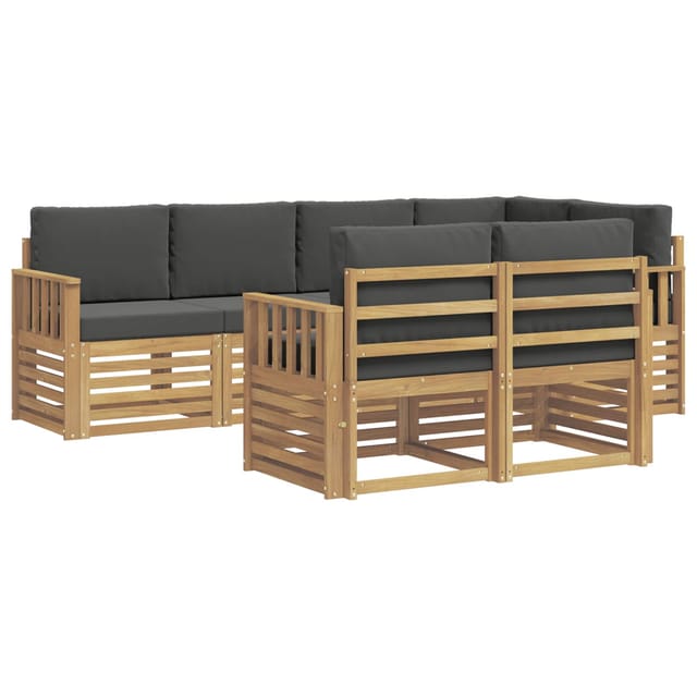 vidaXL Outdoor-Sofagarnitur 7-Tlg Weiß und Anthrazit 3391987