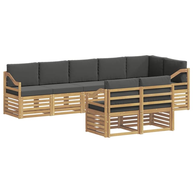 vidaXL Outdoor-Sofagarnitur 8 Stk Weiß und Anthrazit 3392052