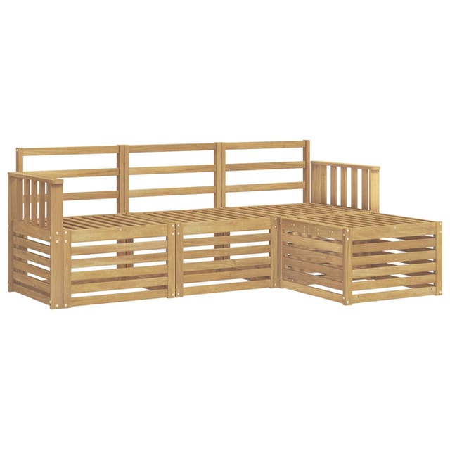 vidaXL Outdoor-Sofagarnitur 4-Tlg Weiß 189,5 x 122,5 x 73 cm 3391624