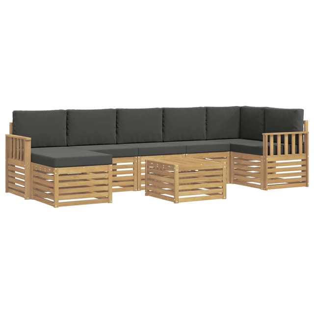 vidaXL Outdoor-Sofagarnitur 8-Tlg Weiß und Anthrazit 59 x 59 x 37 cm 3392227