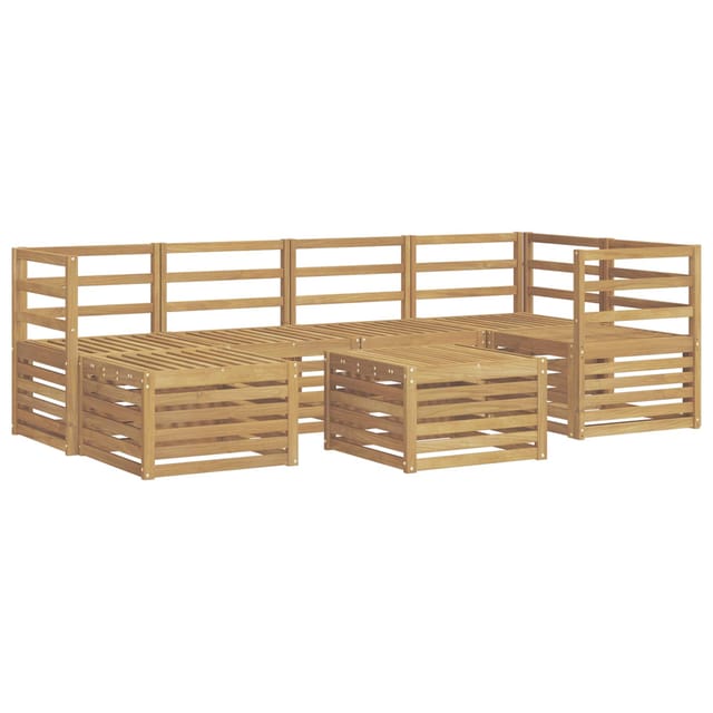 vidaXL Outdoor-Sofagarnitur 7-Tlg Weiß Polyester 3392134