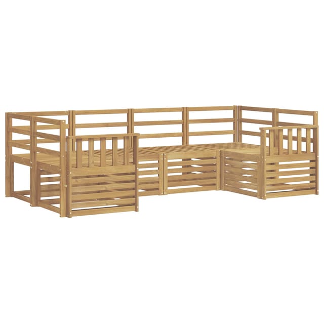 vidaXL Outdoor-Sofagarnitur 6-Tlg Weiß 245 x 128,5 x 73 cm 3392384