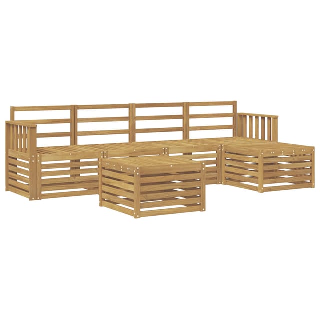 vidaXL Outdoor-Sofagarnitur 6-Tlg Weiß 59 x 59 x 37 cm 3391704