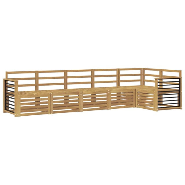 vidaXL Outdoor-Sofagarnitur 6-Tlg Weiß 306 x 128,5 x 73 cm 3391924
