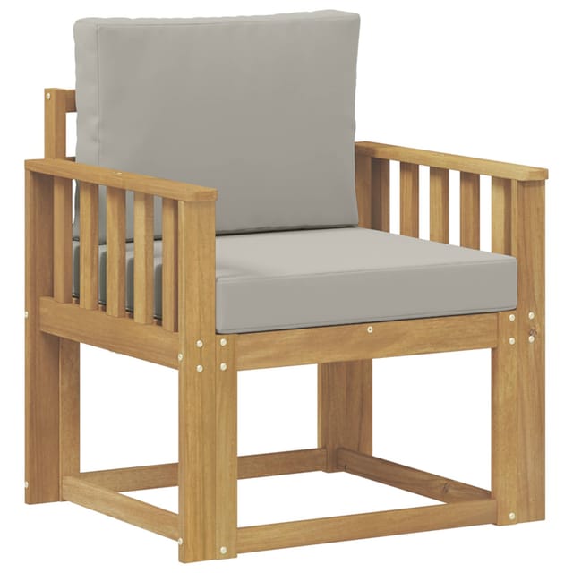vidaXL 2 Stück Outdoor-Sofagarnitur Polyester Weiß und Hellgrau 3438970