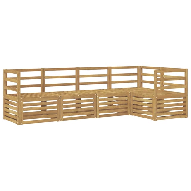 vidaXL Outdoor-Sofagarnitur 5-Tlg Weiß 245 x 126,5 x 73 cm 3391814