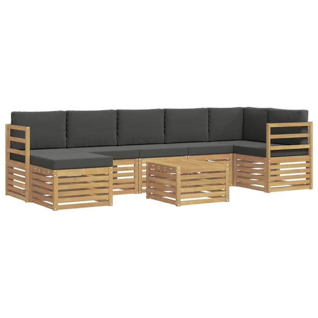 vidaXL Outdoor-Sofagarnitur 8-Tlg Weiß und Anthrazit 59 x 59 x 37 cm 3392217