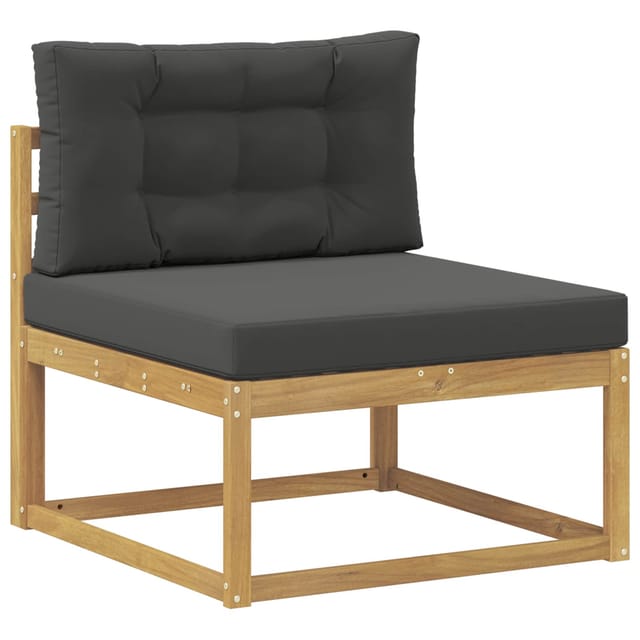 vidaXL Outdoor Mittelsofa Polyester Weiß 901538