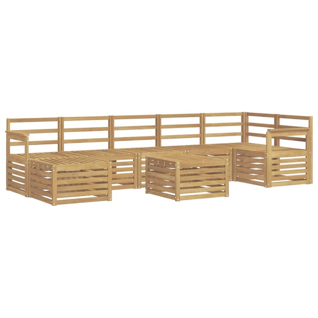 vidaXL Outdoor-Sofagarnitur 8-Tlg Weiß 59 x 59 x 37 cm 3392219