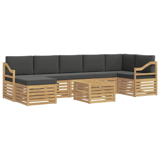 vidaXL Outdoor-Sofagarnitur 8-Tlg Weiß und Anthrazit 59 x 59 x 37 cm 3392252