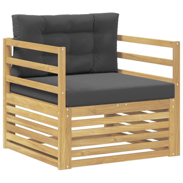 vidaXL Outdoor-Sofa Weiß und Anthrazit 3439119