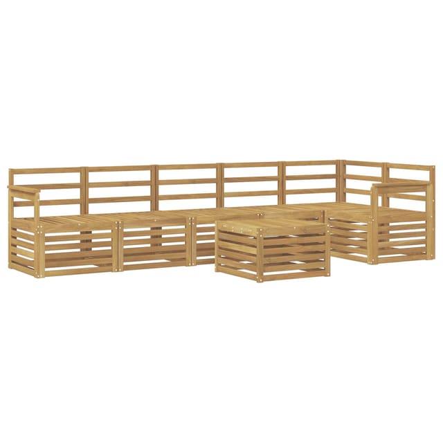 vidaXL Outdoor-Sofagarnitur 7-Tlg Weiß 59 x 59 x 37 cm 3391939