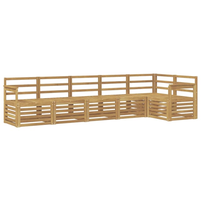 vidaXL Outdoor-Sofagarnitur 6-Tlg Weiß 306 x 128,5 x 73 cm 3391899
