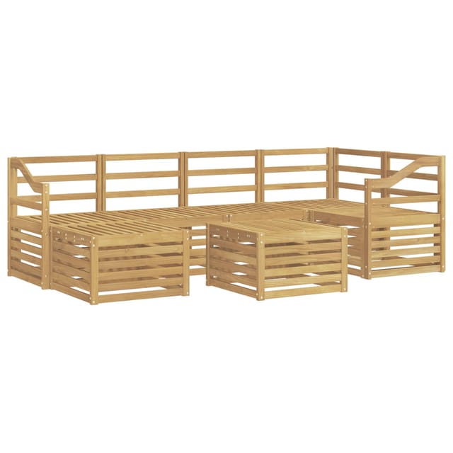 vidaXL Outdoor-Sofagarnitur 7-Tlg Weiß Polyester 3392169
