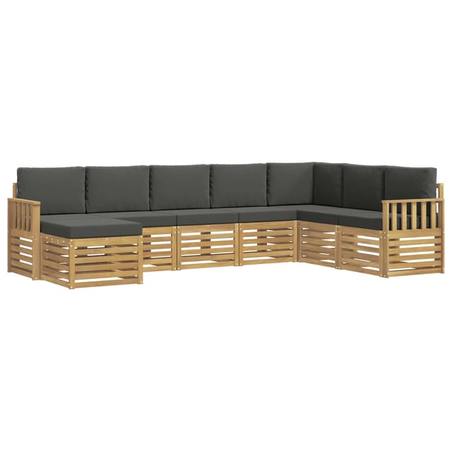 vidaXL Outdoor-Sofagarnitur 8-Tlg Weiß und Anthrazit 3392307