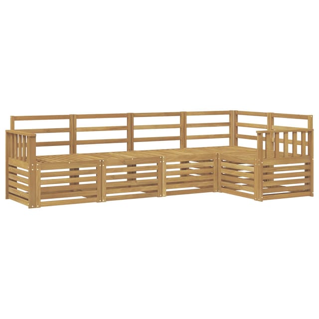 vidaXL Outdoor-Sofagarnitur 5-Tlg Weiß 247 x 128,5 x 73 cm 3391824