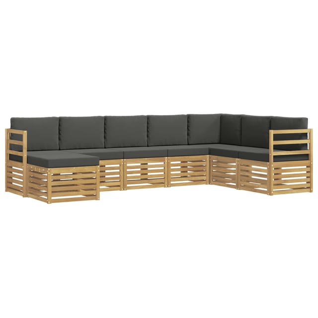 vidaXL Outdoor-Sofagarnitur 8-Tlg Weiß und Anthrazit 3392297