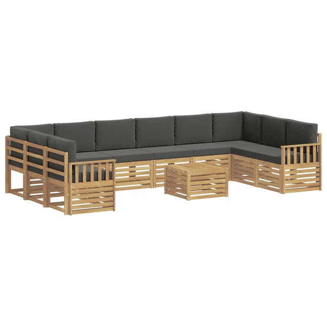 vidaXL Outdoor-Sofagarnitur 8-Tlg Weiß und Anthrazit 59 x 59 x 37 cm 3392617