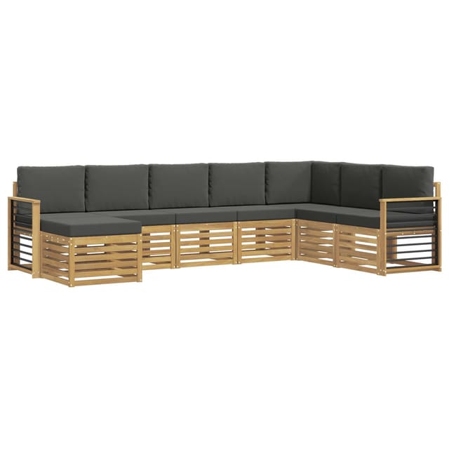 vidaXL Outdoor-Sofagarnitur 8-Tlg Weiß und Anthrazit 3392327