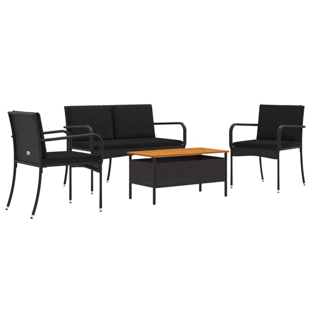 vidaXL Garten Set mit Kissen Stahl 42025102
