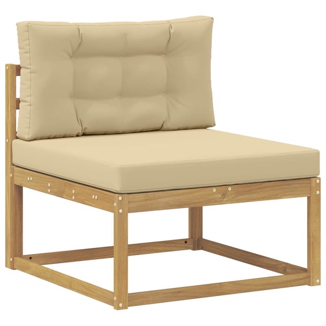 vidaXL Outdoor Mittelsofa Polyester Weiß 901539