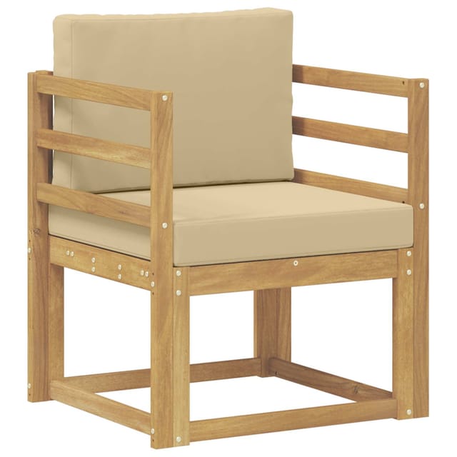 vidaXL 2 Stück Outdoor-Sofagarnitur Polyester Weiß und Beige 3438962