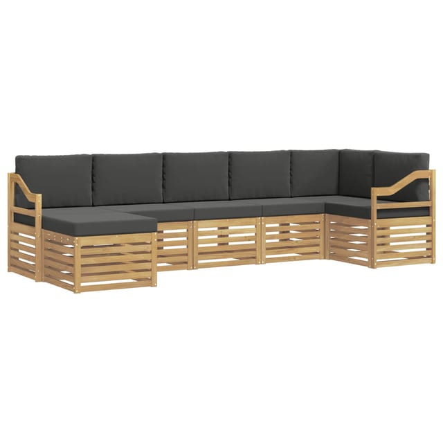 vidaXL Outdoor-Sofagarnitur 7-Tlg Weiß und Anthrazit 3392212