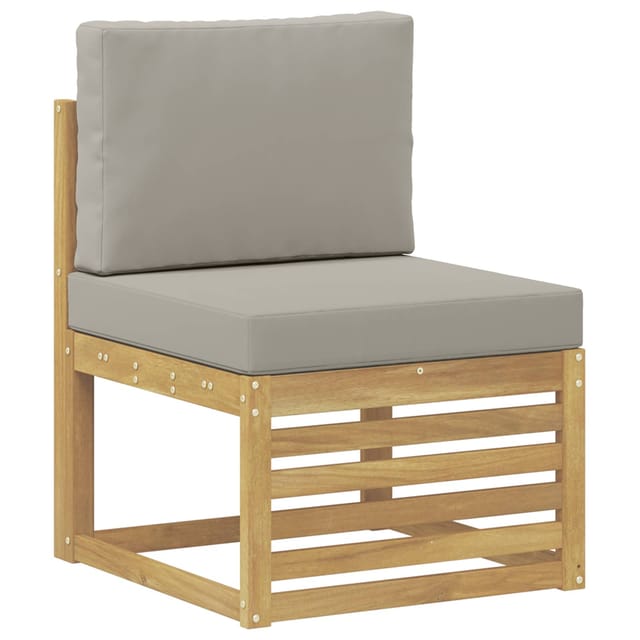 vidaXL Outdoor Mittelsofa Massivholz Akazie Weiß 901495