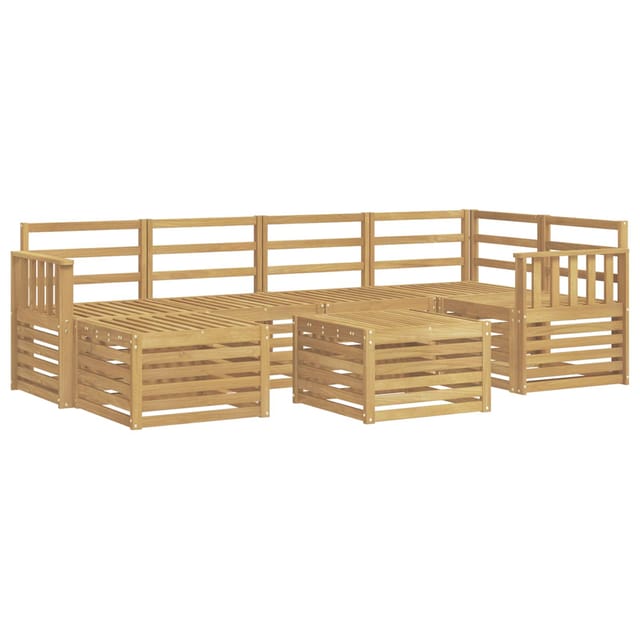 vidaXL Outdoor-Sofagarnitur 7-Tlg Weiß Polyester 3392144