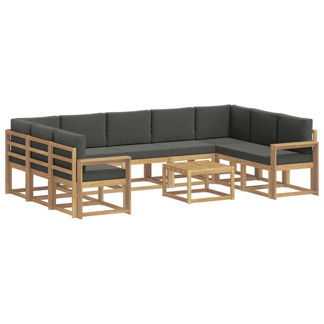 vidaXL Outdoor-Sofagarnitur 10-Tlg Weiß und Anthrazit 59 x 59 x 37 cm 3388261