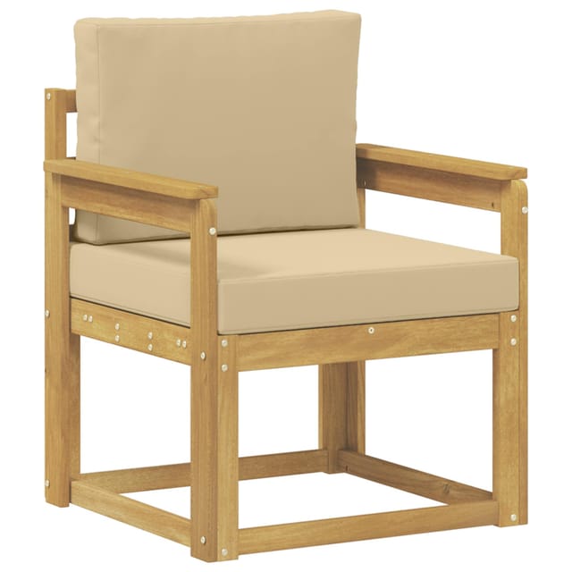 vidaXL 2 Stück Outdoor-Sofagarnitur Polyester Weiß und Beige 3438967