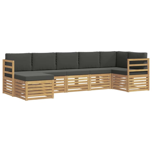 vidaXL Outdoor-Sofagarnitur 7-Tlg Weiß und Anthrazit 3392177