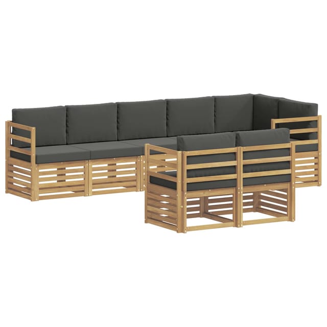 vidaXL Outdoor-Sofagarnitur 8 Stk Weiß und Anthrazit 3392017