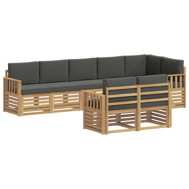 vidaXL Outdoor-Sofagarnitur 8-Tlg Weiß und Anthrazit 3392027
