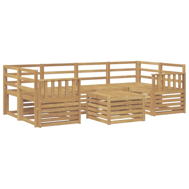 vidaXL Outdoor-Sofagarnitur 7-Tlg Weiß Massivholz Akazie 3391464