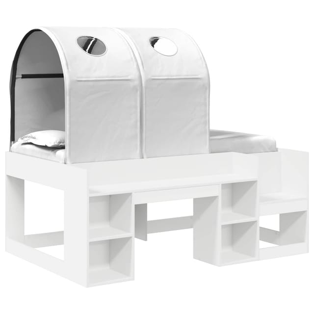 vidaXL Bett mit Tunnel 4 Stk Weiß Holzwerkstoff 3423503