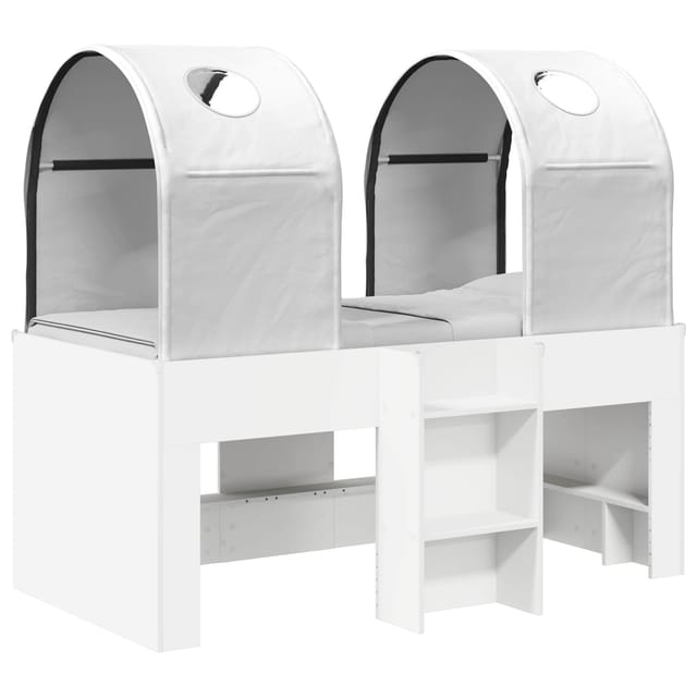 vidaXL Bett mit Tunnel 4 Stk Weiß Holzwerkstoff 3423491