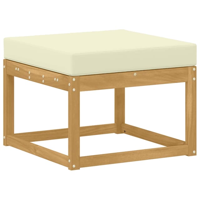 vidaXL Outdoor Hocker Massivholz Akazie Weiß 901453