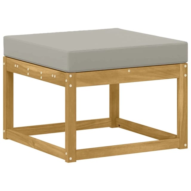 vidaXL Outdoor Hocker Massivholz Akazie Weiß 901454