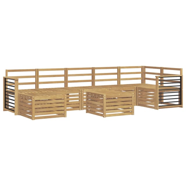 vidaXL Outdoor-Sofagarnitur 8-Tlg Weiß 59 x 59 x 37 cm 3392244
