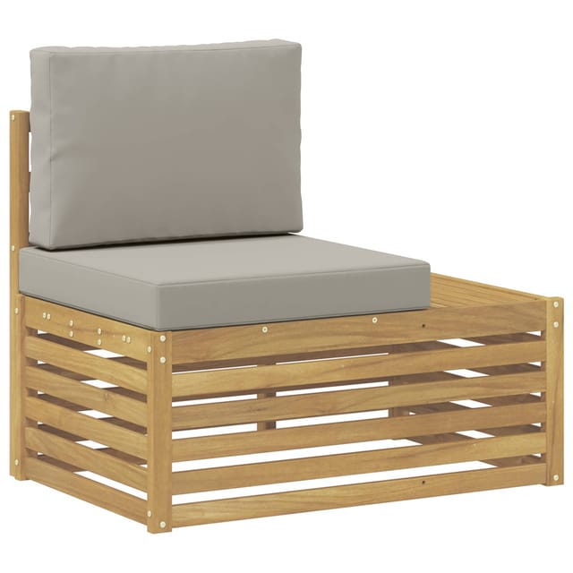 vidaXL Outdoor End Sofa Massivholz Akazie Weiß 901510