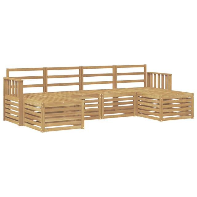 vidaXL Outdoor-Sofagarnitur 5-Tlg Weiß 249 x 122,5 x 73 cm 3392264