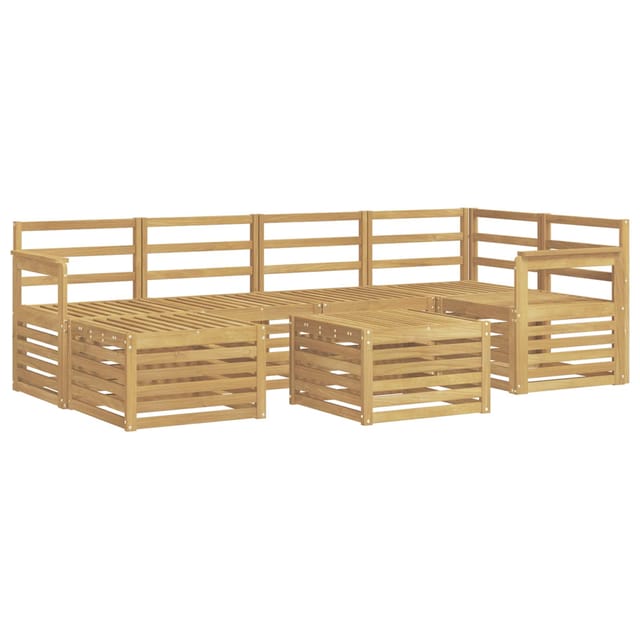 vidaXL Outdoor-Sofagarnitur 7-Tlg Weiß Polyester 3392139